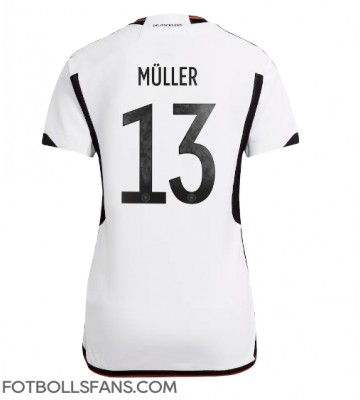 Tyskland Thomas Muller #13 Replika Hemmatröja Damer VM 2022 Kortärmad